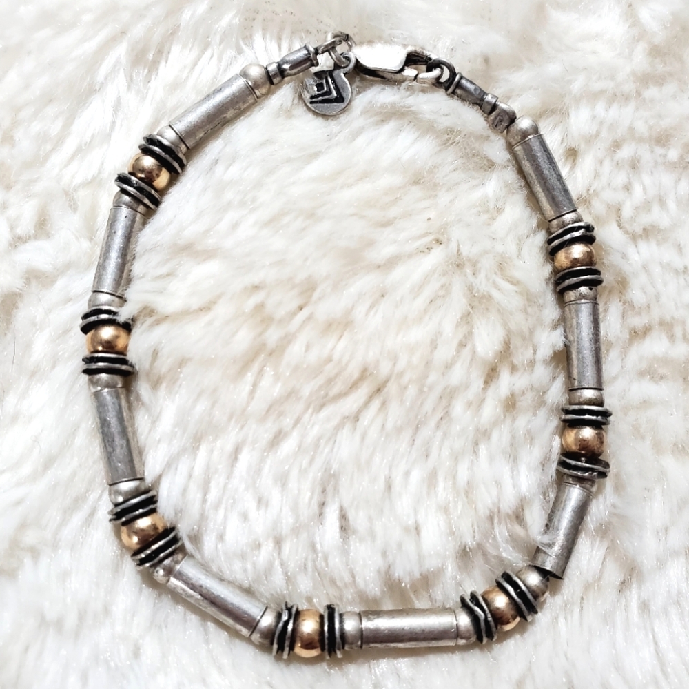 Rare Vintage Silpada 925 Sterling Bar & Ball Bracelet